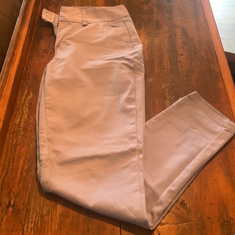 Hybrid & Company Womens Skinny Leg Dress Pants Light Blue Size 7